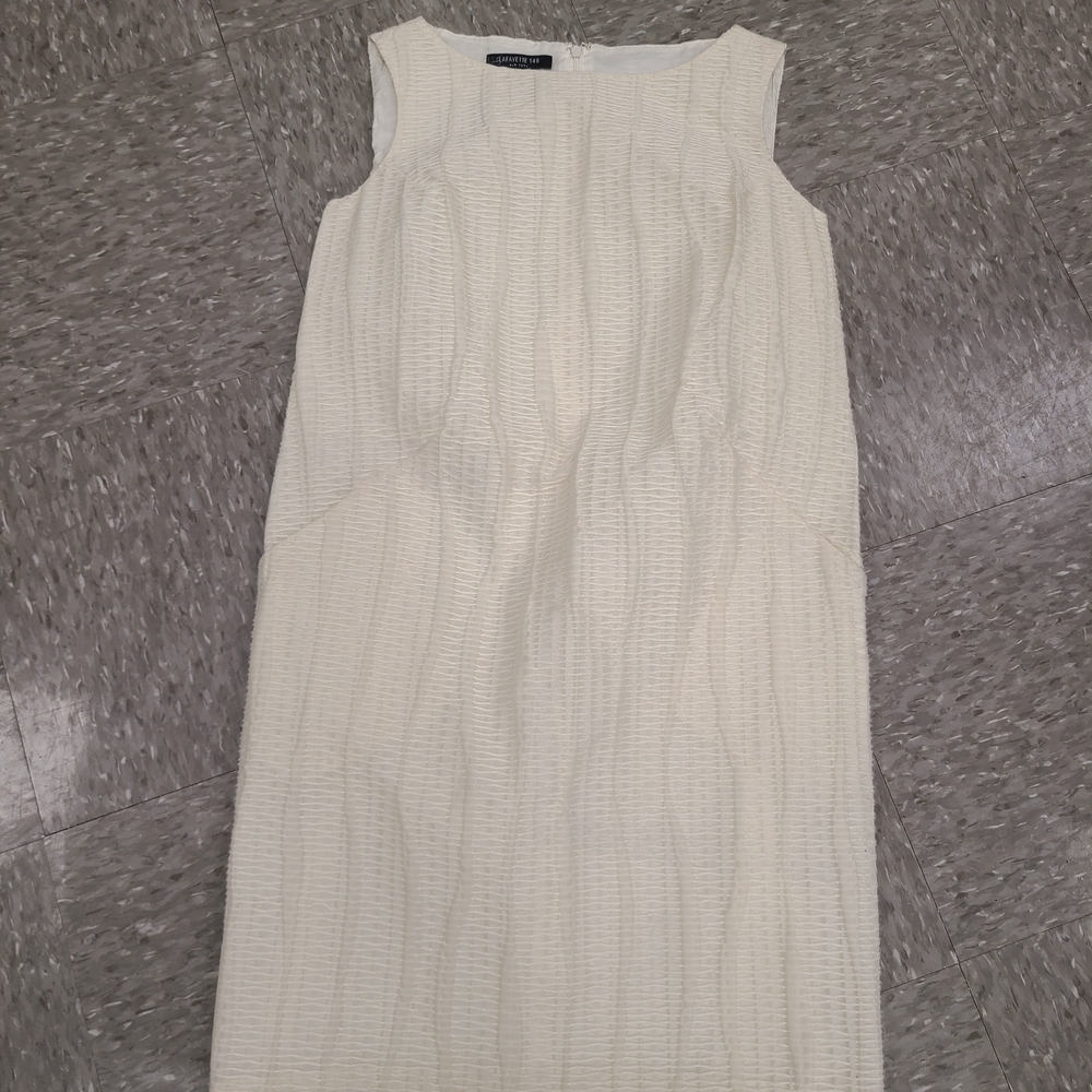 Lafayette 148 New York Textured Cream Mini Dress